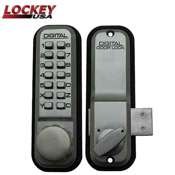 2200 - Narrow-Stile Mechanical Keypad Keyless Deadbolt Lock - Surface Mount - Antique Brass